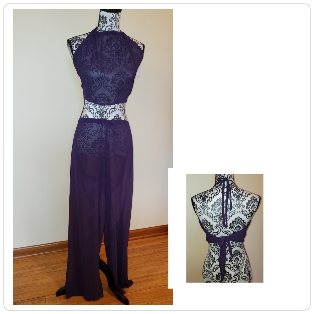 NWOT Two piece sheer swim coverup